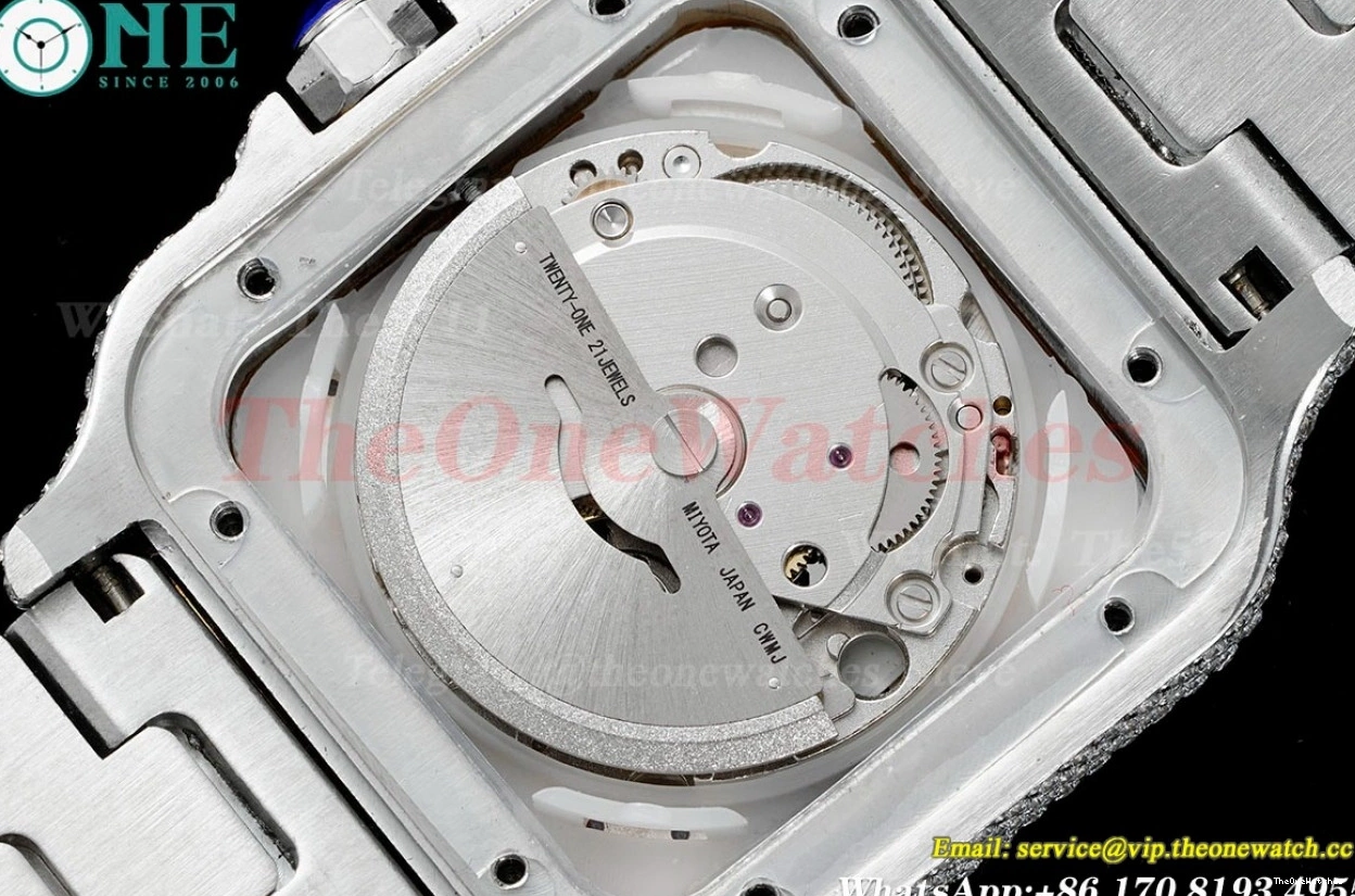 40mm Arab YG MY9015 SS Dia AMG XL Mens 100 Santos SS 0424